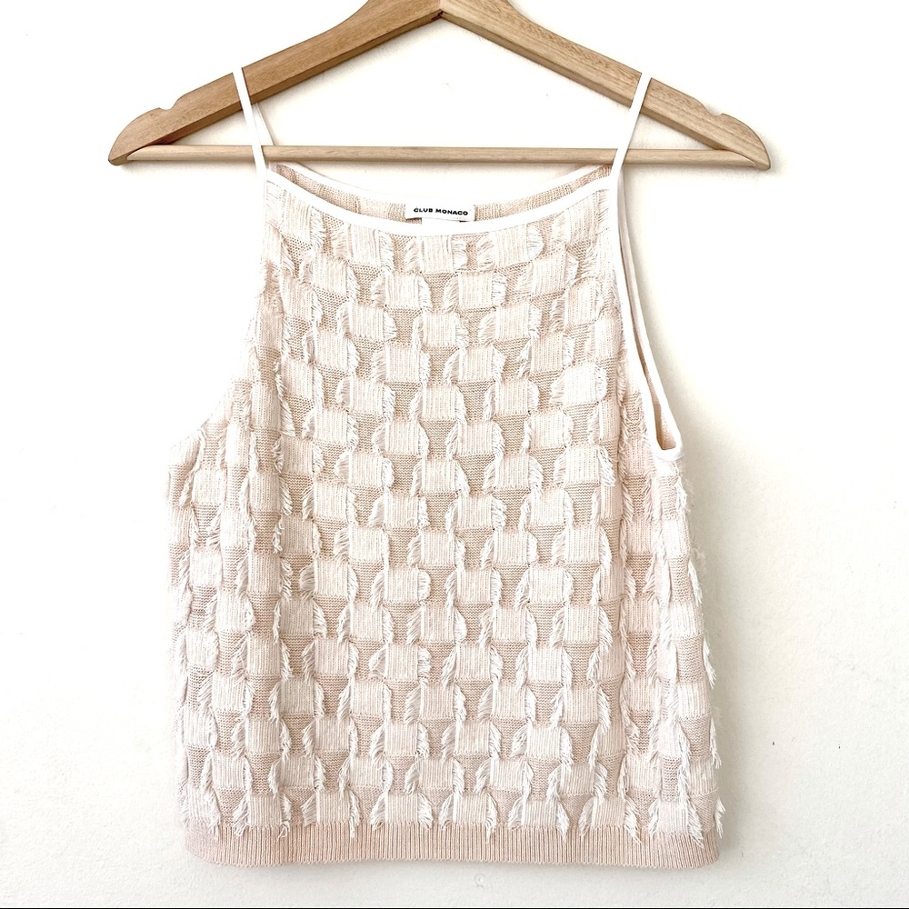 Club Monaco Sleeveless Fuzzy Top
